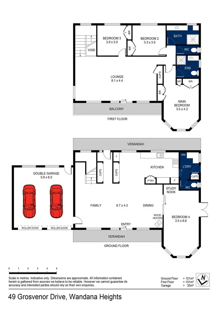 Floorplan of Homely house listing, 49 Grosvenor Drive, Wandana Heights VIC 3216