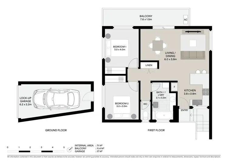 Floorplan of Homely unit listing, 5/16 Pangarinda Place, Mooloolaba QLD 4557