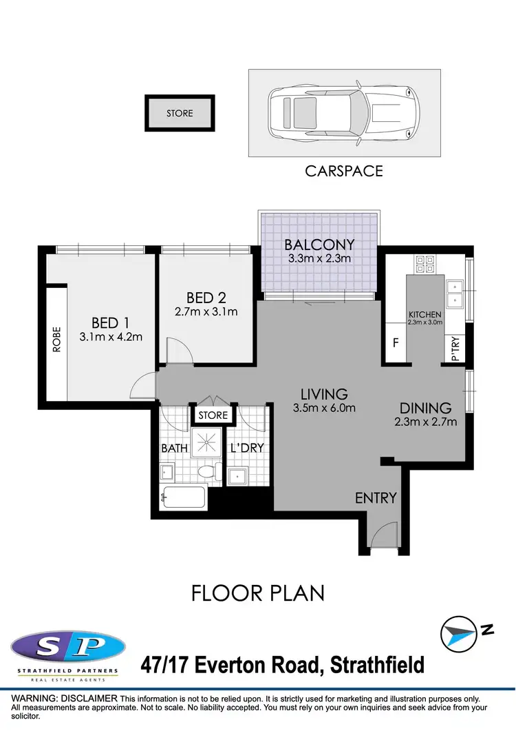 Floorplan of Homely apartment listing, 47/17 Everton Road, Strathfield NSW 2135