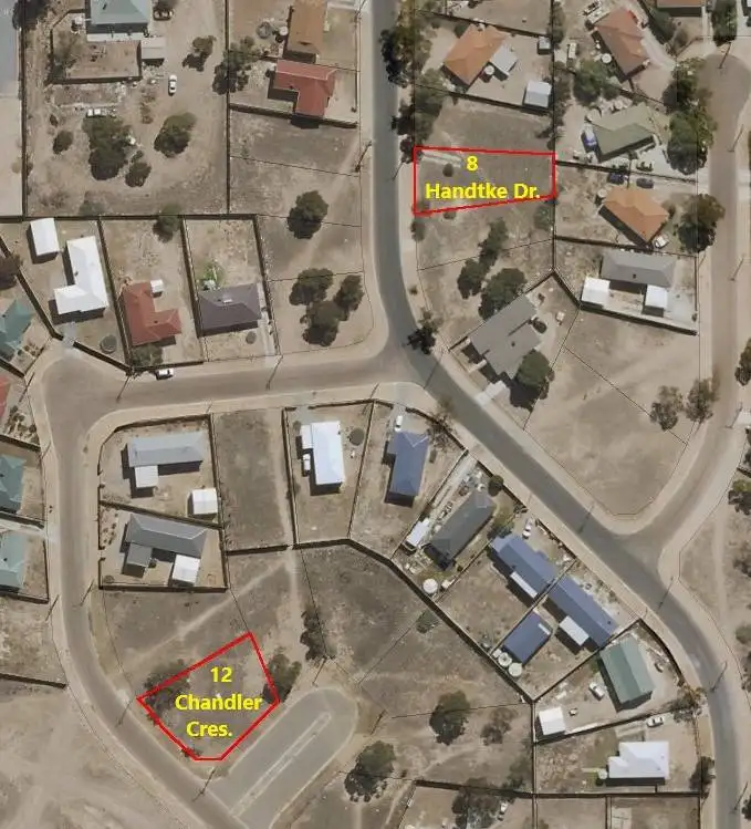 Floorplan of Homely land listing, 12 Chandler Cres. & 8 Handtke Drive, Ceduna SA 5690