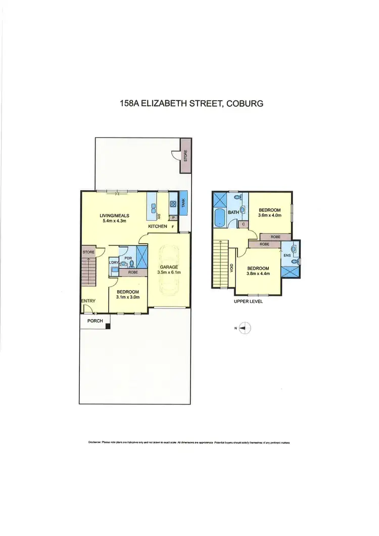 Floorplan of Homely townhouse listing, 158A Elizabeth Street, Coburg North VIC 3058