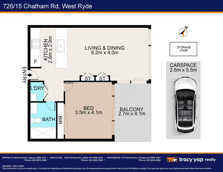 Floorplan of Homely apartment listing, 726/15 Chatham Road, West Ryde NSW 2114