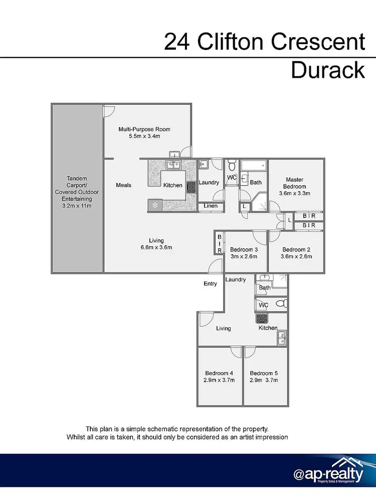 Floorplan of Homely house listing, 24 Clifton Crescent, Durack QLD 4077