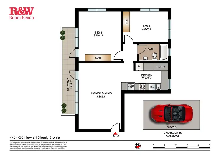 Floorplan of Homely apartment listing, 4/54-56 Hewlett Street, Bronte NSW 2024