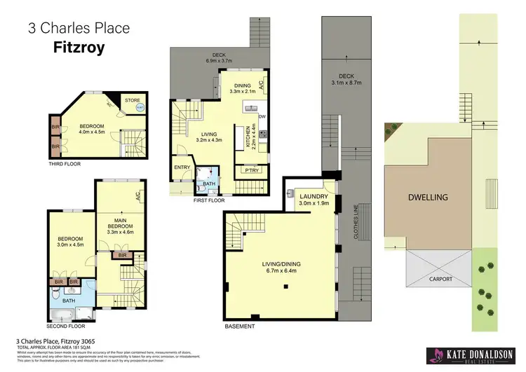 Floorplan of Homely house listing, 3 Charles Place, Fitzroy VIC 3065