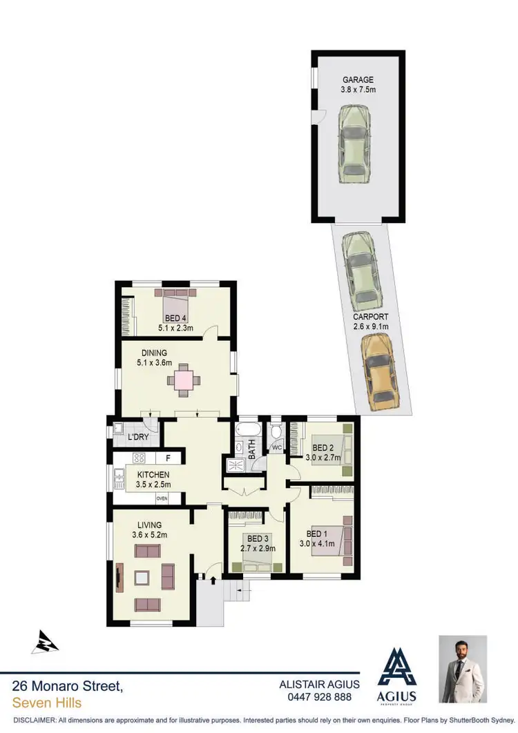Floorplan of Homely house listing, 26 Monaro Street, Seven Hills NSW 2147