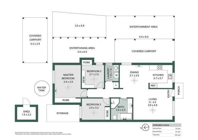 Floorplan of Homely semi-detached listing, 1 Pearce Court, Eagleby QLD 4207
