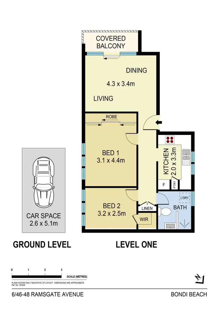 Floorplan of Homely apartment listing, 6/46-48 Ramsgate Avenue, Bondi Beach NSW 2026