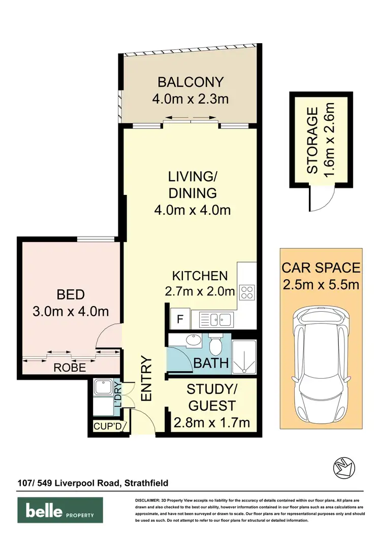 Floorplan of Homely unit listing, 107/549-557 Liverpool Road, Strathfield NSW 2135