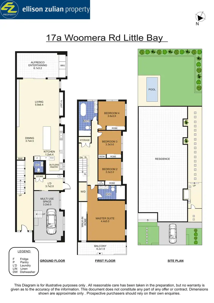 Floorplan of Homely semi-detached listing, 17a Woomera Road, Little Bay NSW 2036