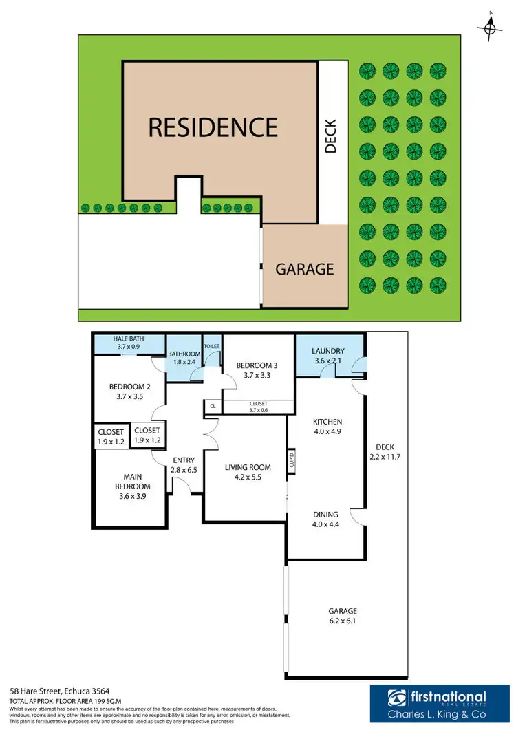 Floorplan of Homely house listing, 58 Hare Street, Echuca VIC 3564