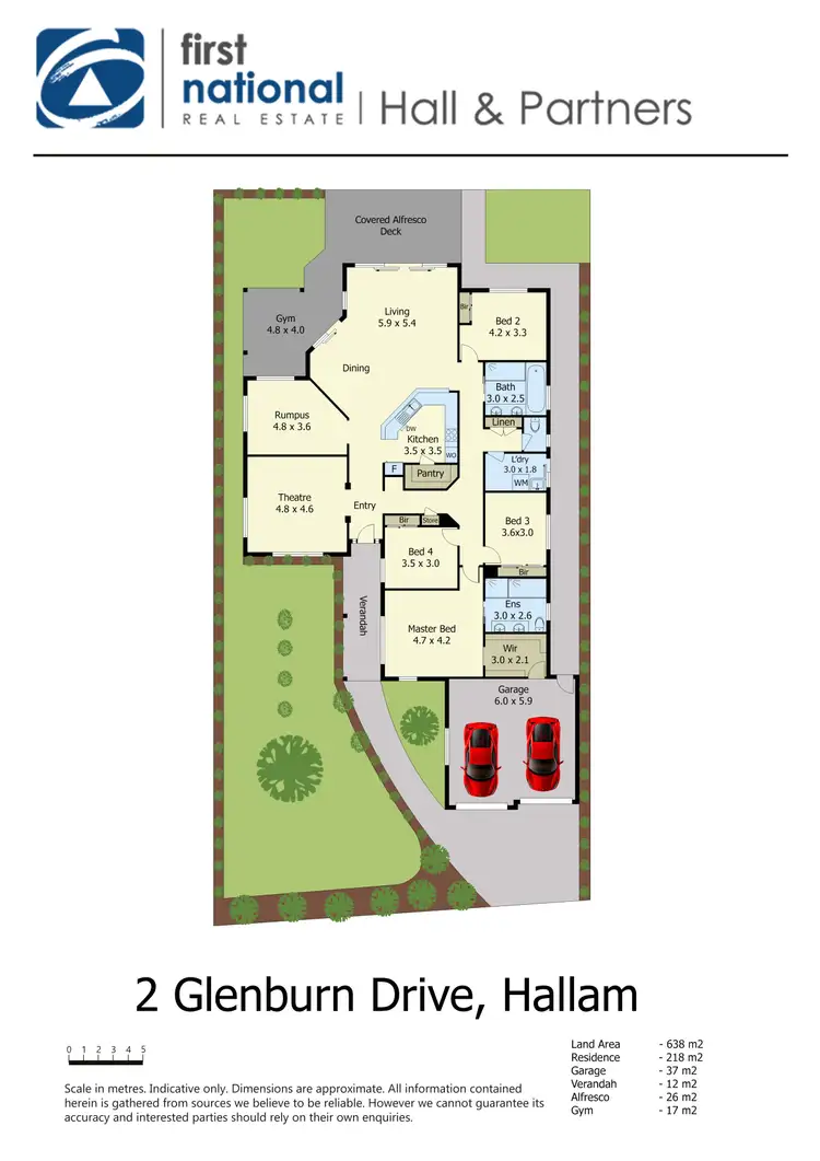 Floorplan of Homely house listing, 2 Glenburn Drive, Hallam VIC 3803