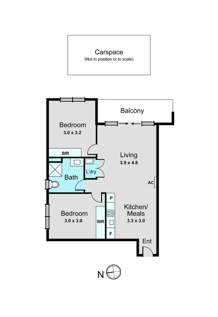 Floorplan of Homely apartment listing, 206/1525 Dandenong Road, Oakleigh VIC 3166