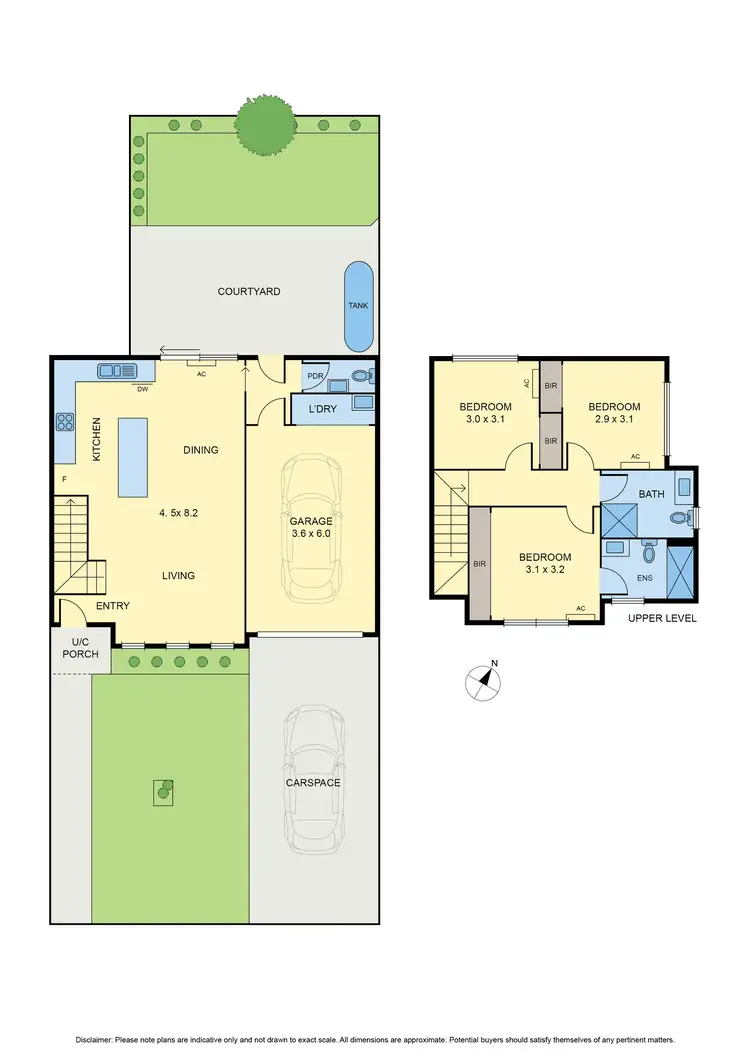 Floorplan of Homely townhouse listing, 1/20 Kennedy Street, Glenroy VIC 3046