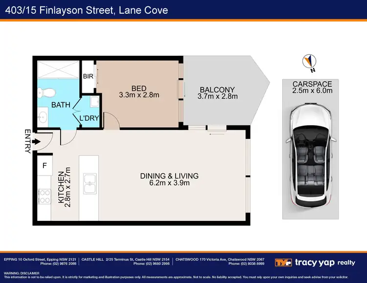 Floorplan of Homely apartment listing, 403/15 Finlayson Street, Lane Cove NSW 2066