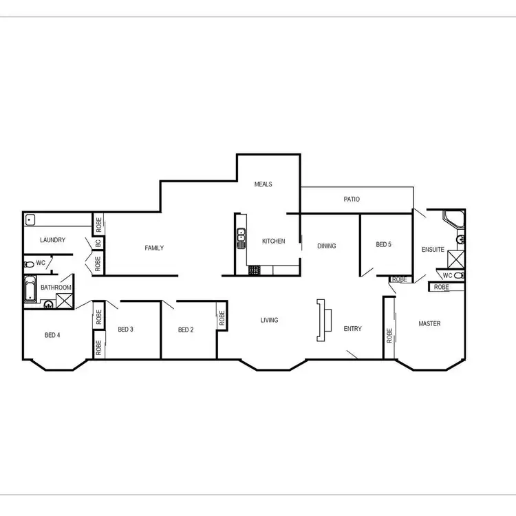 Floorplan of Homely house listing, 5 Ardern Place, Wodonga VIC 3690