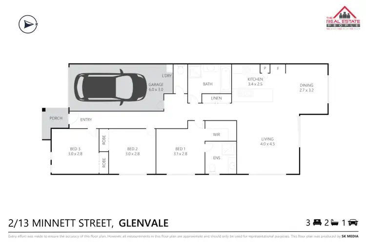 Floorplan of Homely apartment listing, 2/13 Minnett Street, Glenvale QLD 4350