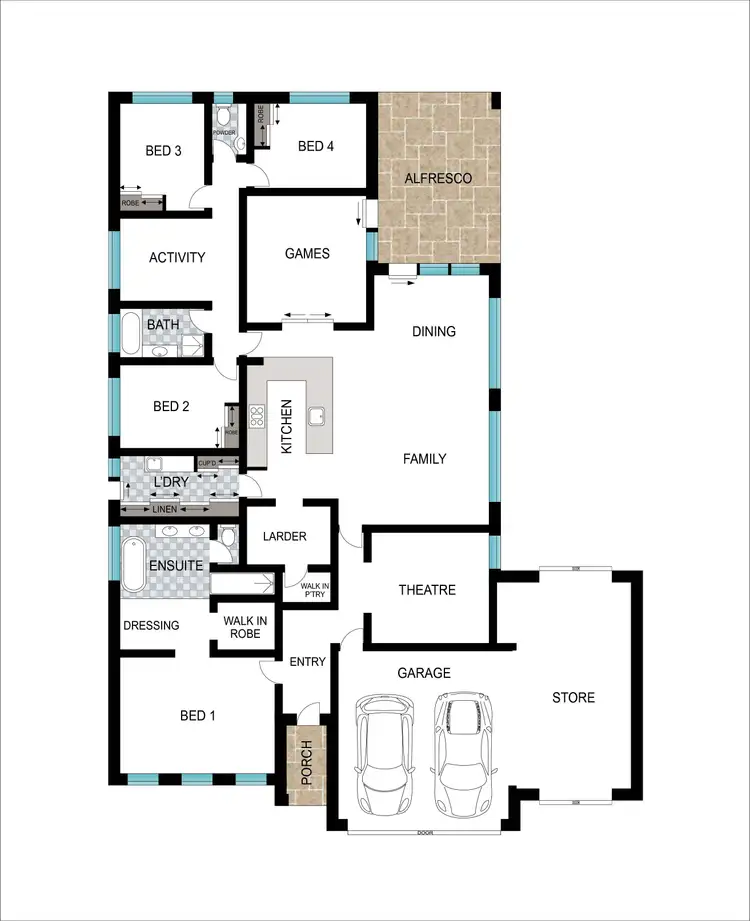 Floorplan of Homely house listing, 13 Hazelgrove Crescent, Millbridge WA 6232