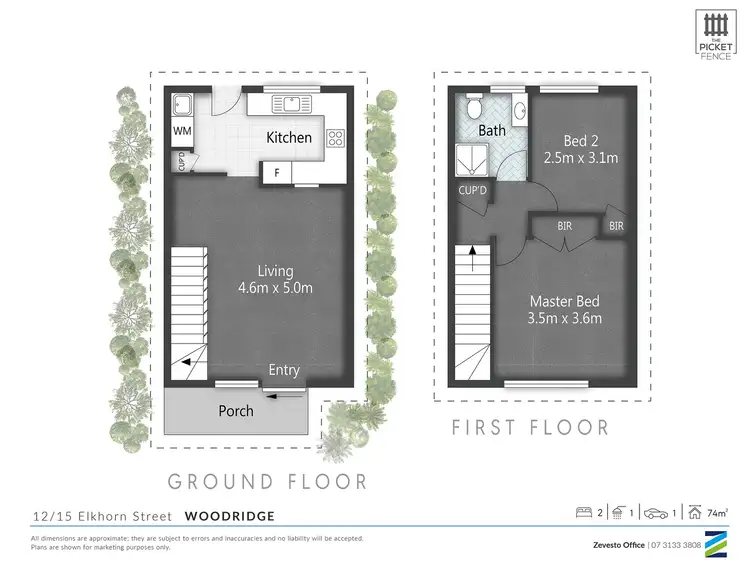 Floorplan of Homely townhouse listing, 12/15 Elkhorn Street, Woodridge QLD 4114