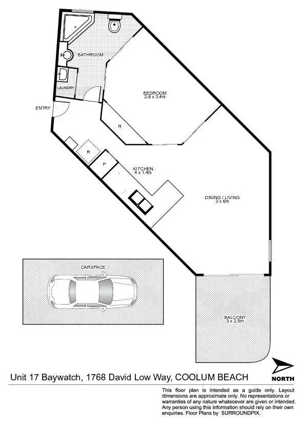 Floorplan of Homely unit listing, 17/1768 David Low Way, Coolum Beach QLD 4573
