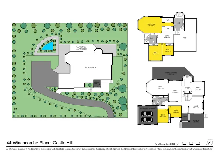 Floorplan of Homely house listing, 44 Winchcombe Place, Castle Hill NSW 2154