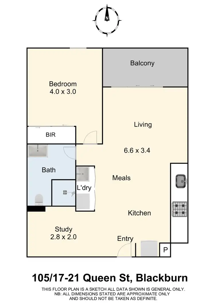 Floorplan of Homely apartment listing, 105/17-21 Queen Street, Blackburn VIC 3130