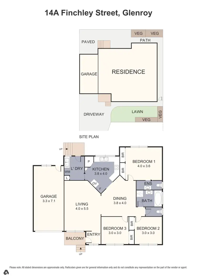Floorplan of Homely unit listing, 14a Finchley Avenue, Glenroy VIC 3046