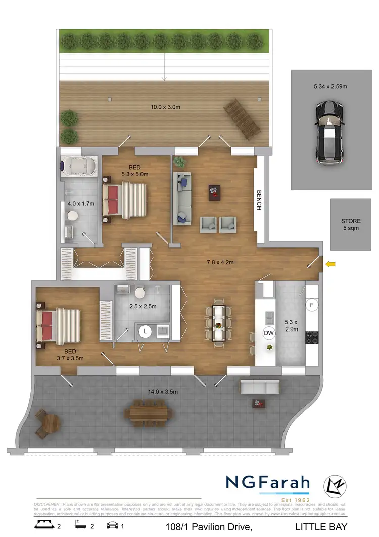 Floorplan of Homely apartment listing, 108/1 Pavilion Drive, Little Bay NSW 2036