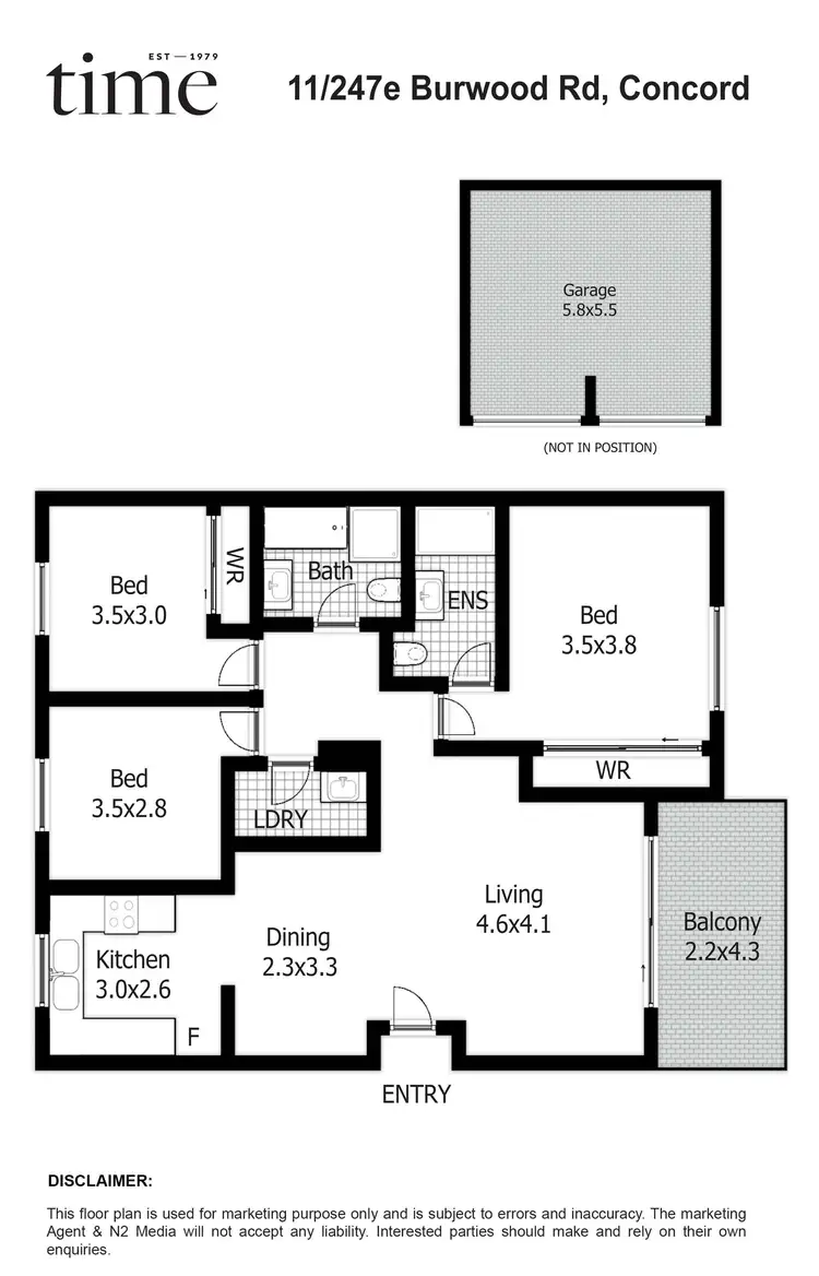 Floorplan of Homely apartment listing, 11/247e Burwood Road, Concord NSW 2137