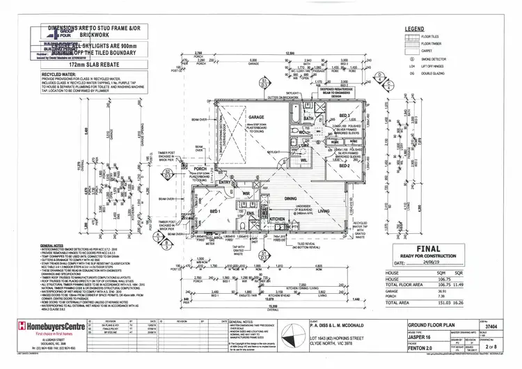 Floorplan of Homely house listing, 2 Hopkins Street, Clyde VIC 3978