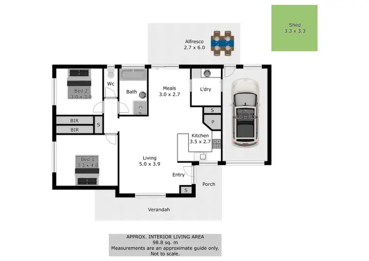 Floorplan of Homely townhouse listing, 1/1 Johnson Court, Howlong NSW 2643