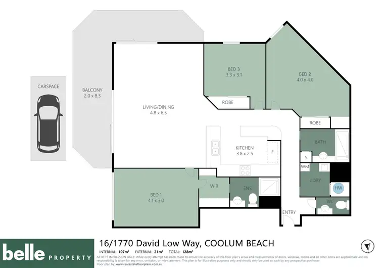 Floorplan of Homely unit listing, 16/1770 David Low Way, Coolum Beach QLD 4573