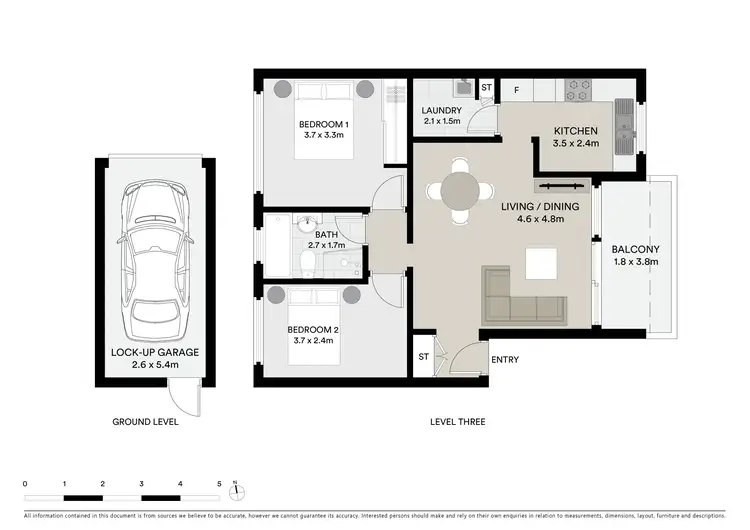 Floorplan of Homely apartment listing, 21/54 Solander Street, Monterey NSW 2217