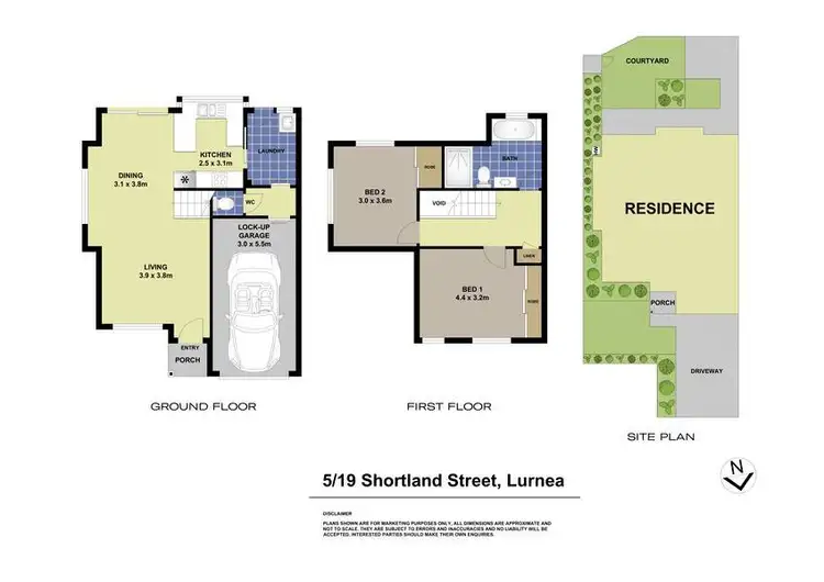 Floorplan of Homely townhouse listing, 5/19 Shortland Avenue, Lurnea NSW 2170
