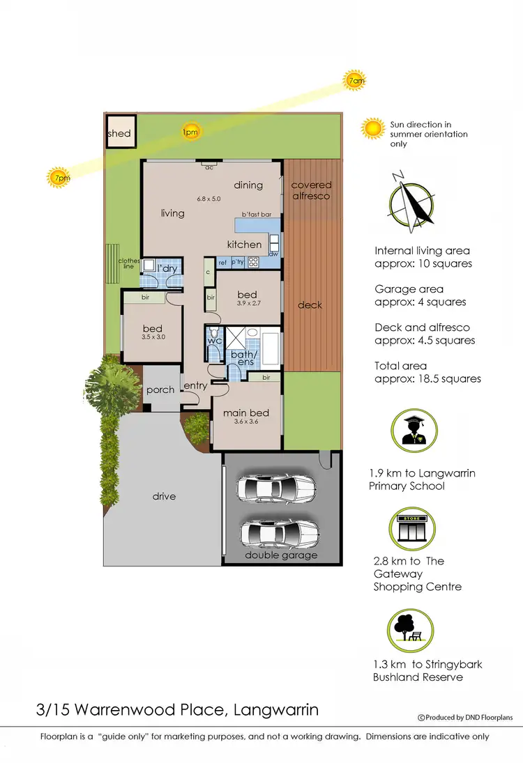Floorplan of Homely unit listing, 3/15 Warrenwood Place, Langwarrin VIC 3910