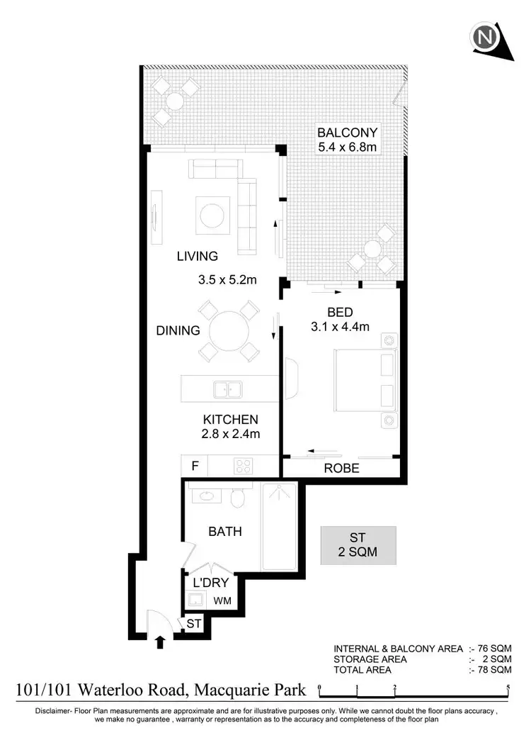 Floorplan of Homely apartment listing, 101B/101 Waterloo Road, Macquarie Park NSW 2113