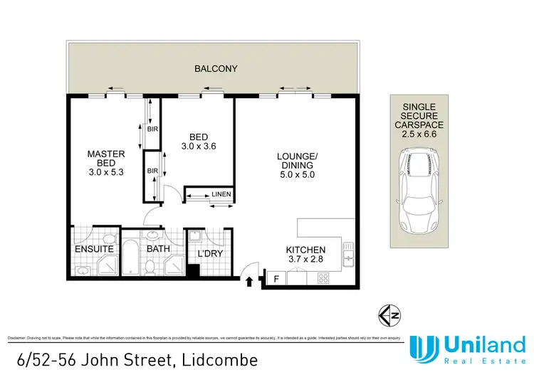 Floorplan of Homely apartment listing, 6/52-56 John Street Central, Lidcombe NSW 2141