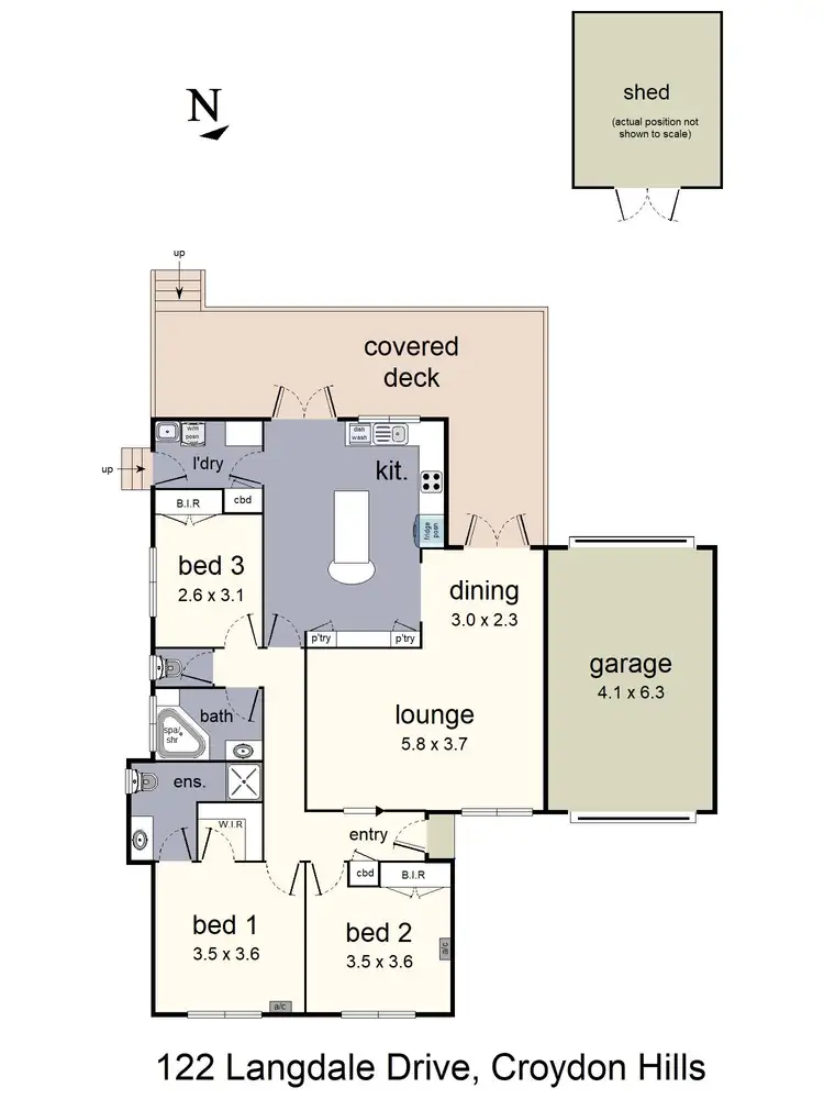 Floorplan of Homely house listing, 122 Langdale Drive, Croydon Hills VIC 3136