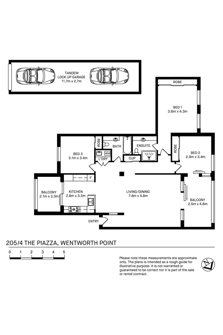 Floorplan of Homely apartment listing, 205/4 The Piazza, Wentworth Point NSW 2127