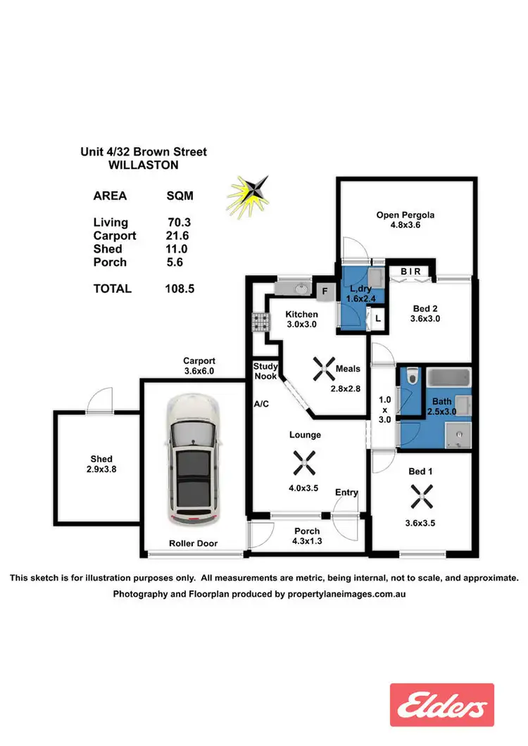Floorplan of Homely unit listing, 4/32 Brown Street, Willaston SA 5118