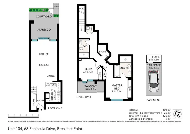 Floorplan of Homely apartment listing, 104/68 Peninsula Drive, Breakfast Point NSW 2137