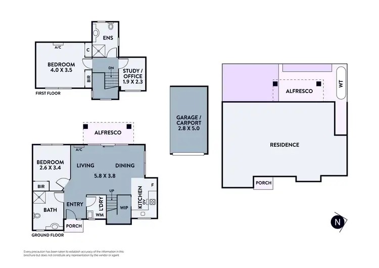 Floorplan of Homely townhouse listing, 2/640 Bell Street, Preston VIC 3072