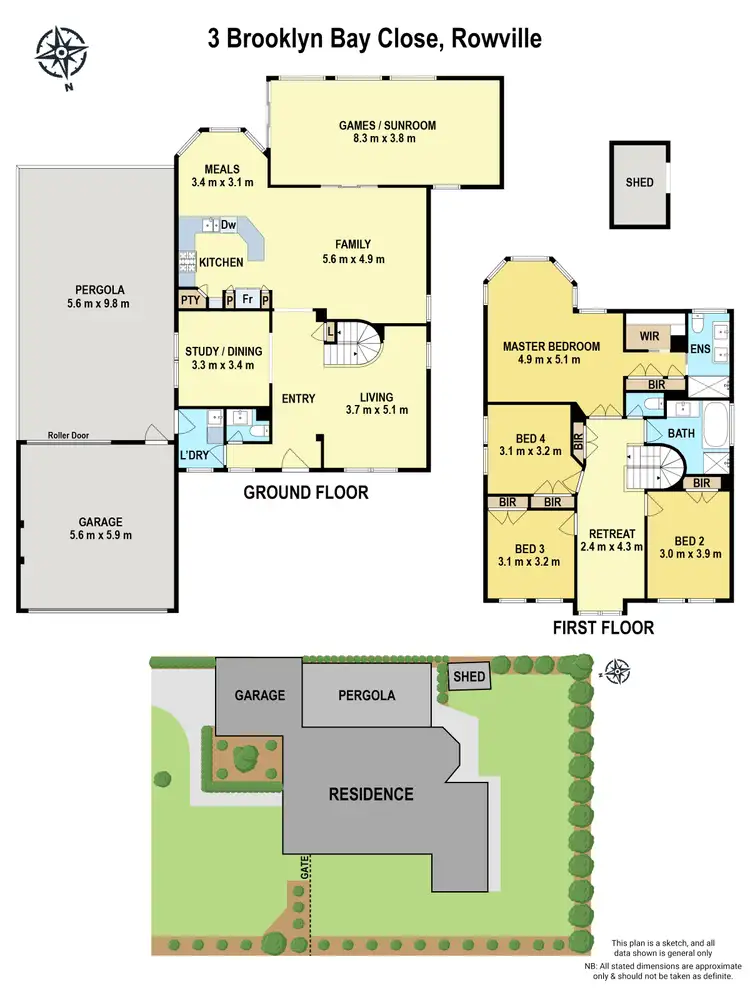 Floorplan of Homely house listing, 3 Brooklyn Bay Close, Rowville VIC 3178