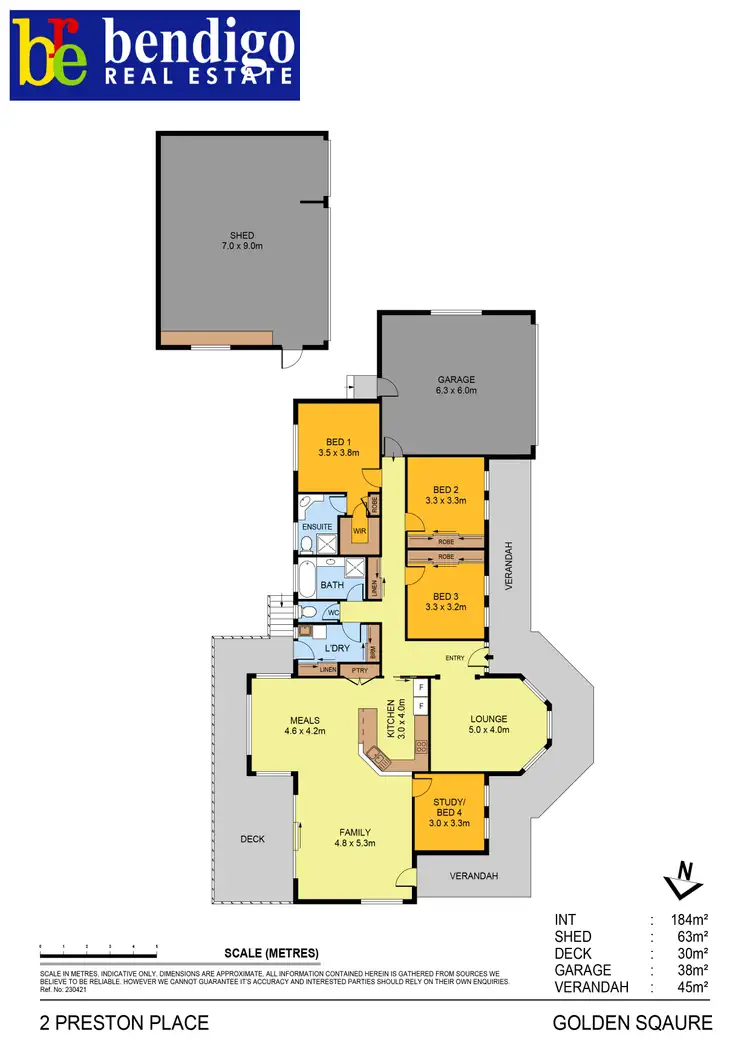 Floorplan of Homely house listing, 2 Preston Place, Golden Square VIC 3555