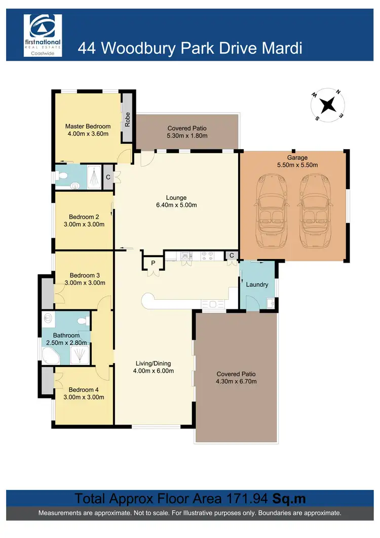 Floorplan of Homely house listing, 44 Woodbury Park Drive, Mardi NSW 2259