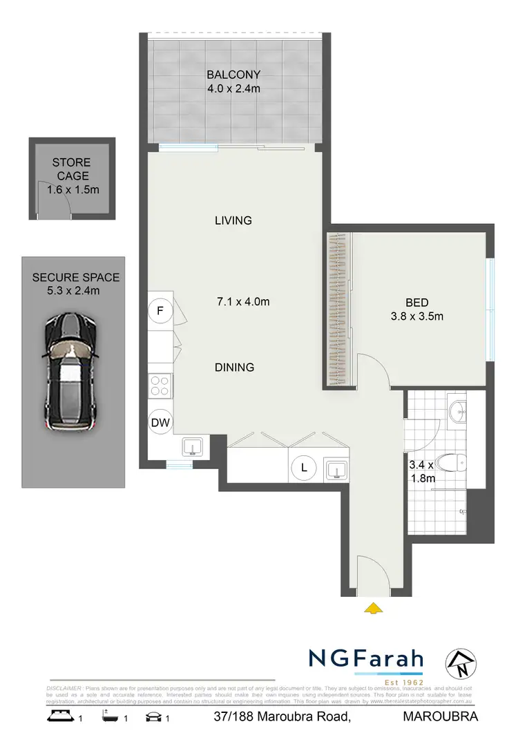 Floorplan of Homely apartment listing, 37/188 Maroubra Road, Maroubra NSW 2035