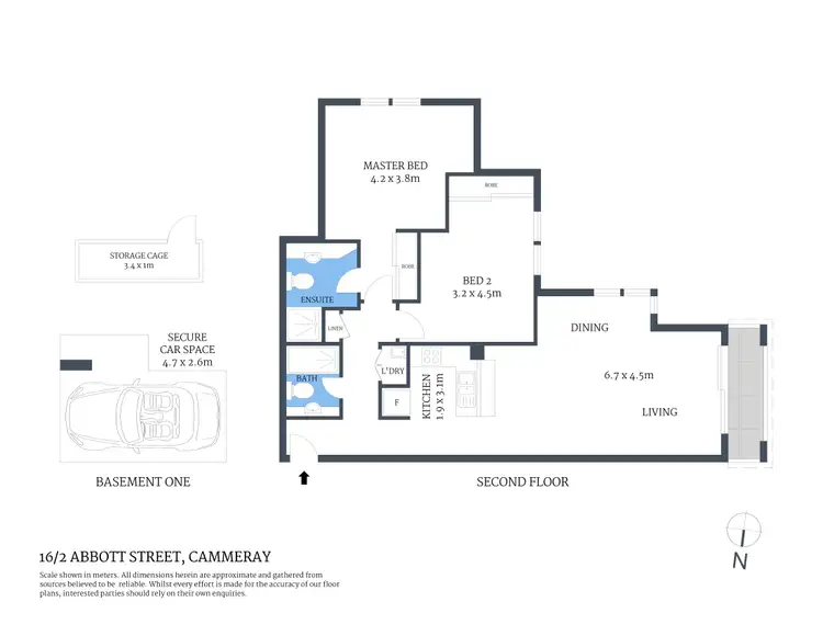 Floorplan of Homely apartment listing, 16/2 Abbott Street, Cammeray NSW 2062
