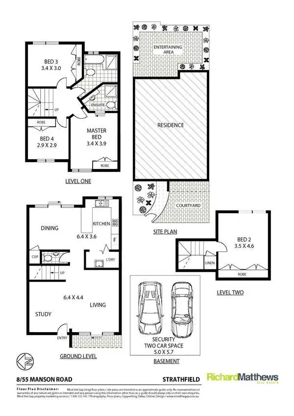 Floorplan of Homely townhouse listing, 8/55 Manson Road, Strathfield NSW 2135