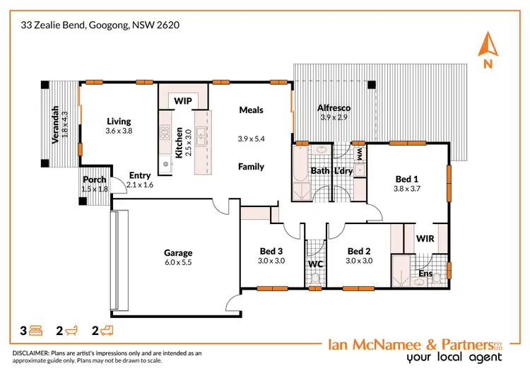 Floorplan of Homely house listing, 33 Zealie Bend, Googong NSW 2620
