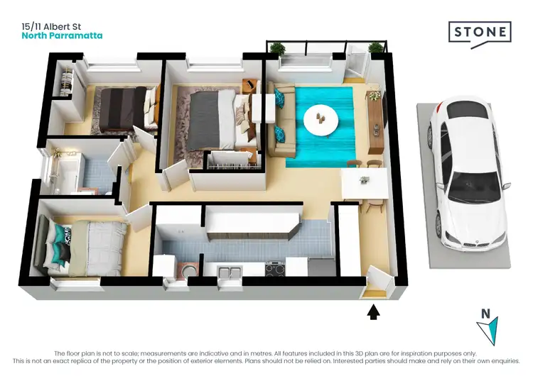 Floorplan of Homely apartment listing, 15/11 Albert Street, North Parramatta NSW 2151